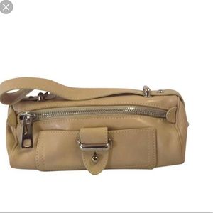 Marc Jacobs “Pouchette” Beige Leather Mini Bag